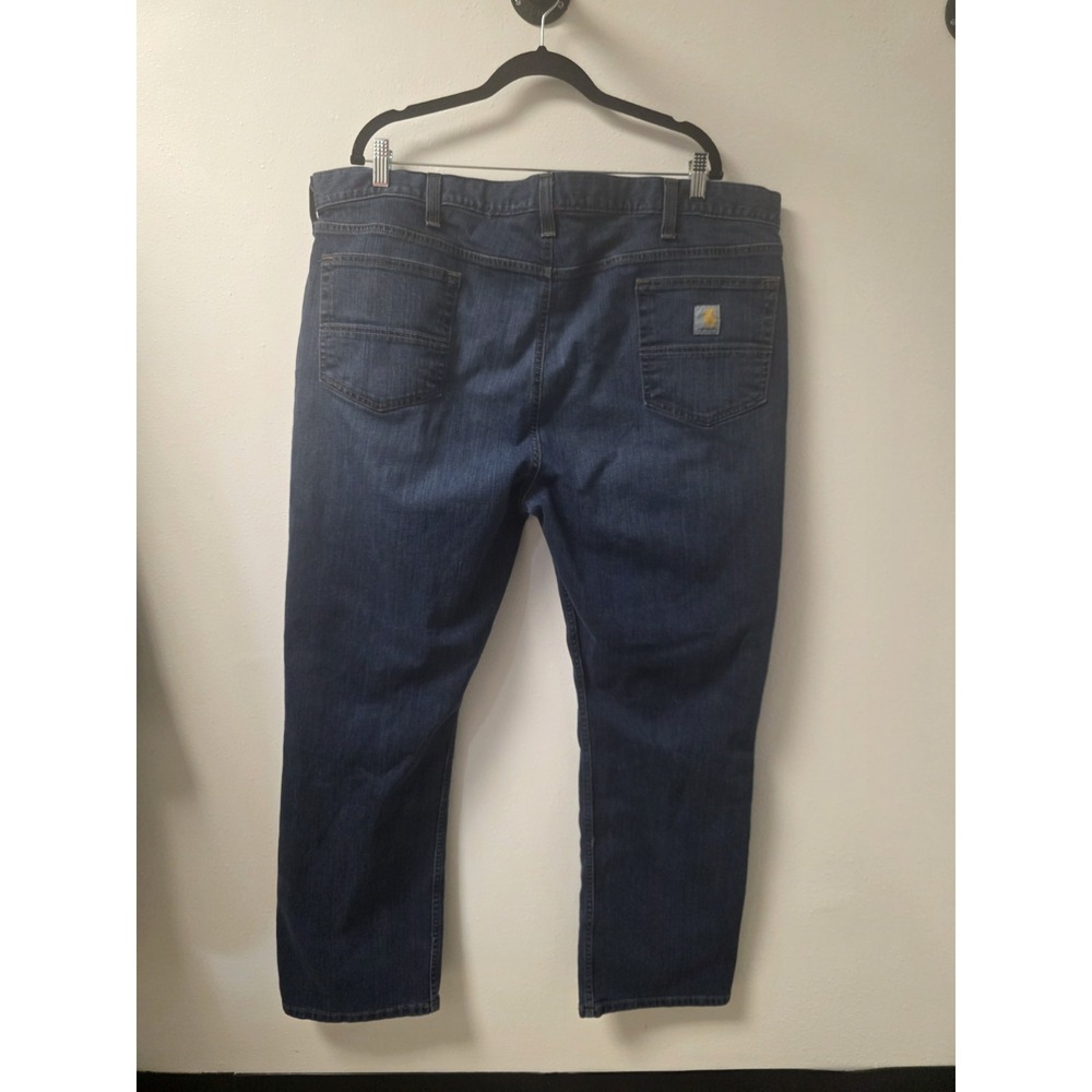 Carhartt Men's Relaxed Fit Jeans 44x32 Dark Wash Workwear Denim Made in Mexico - Picture 4 of 6